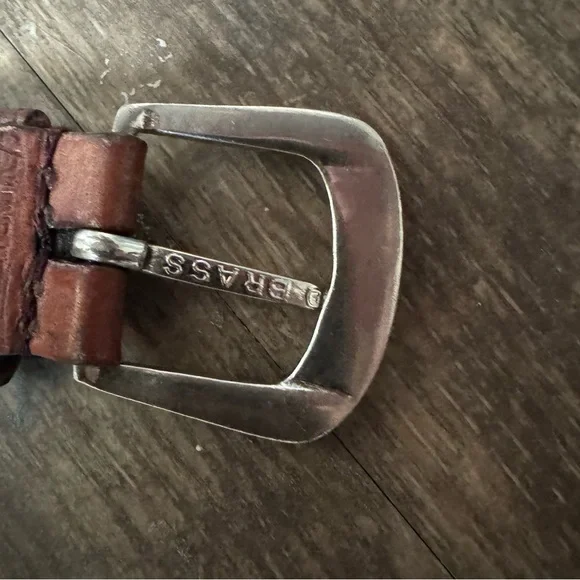 Capezio Women's Woven Leather Belt in Brown - Picture 6 of 6